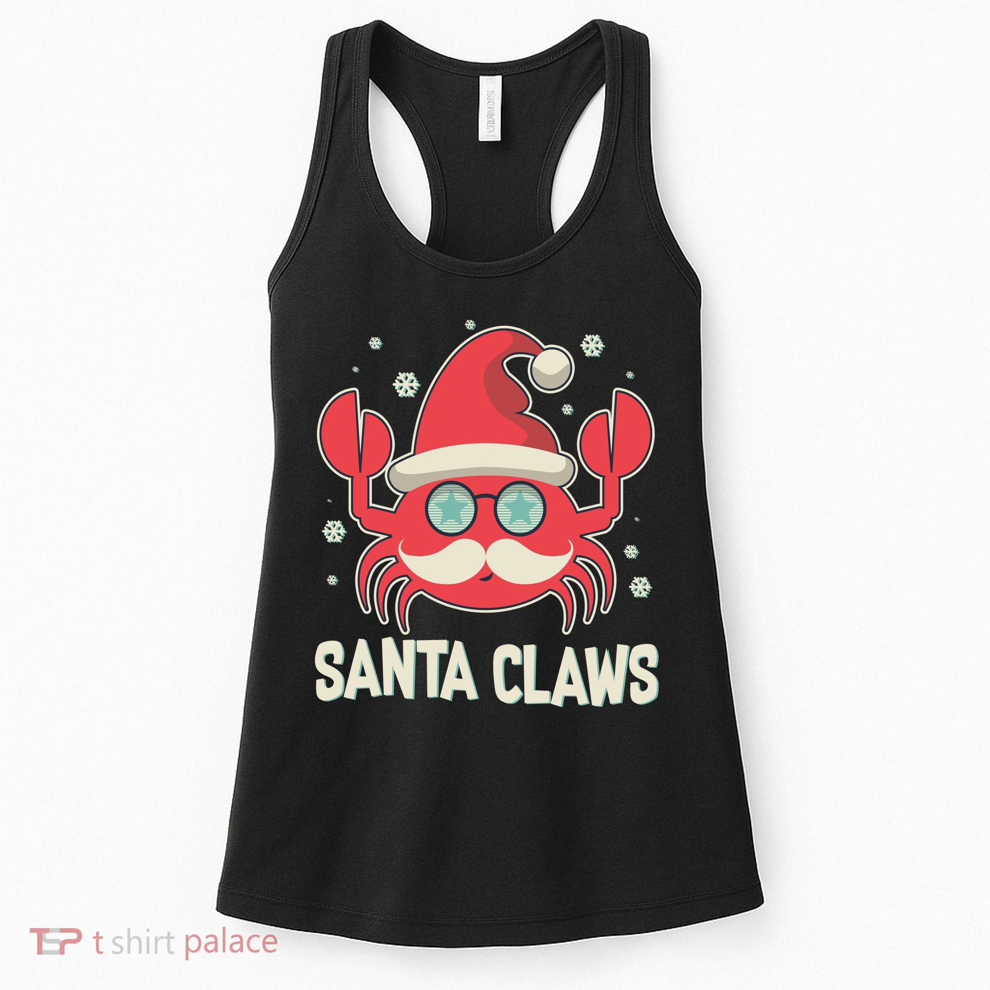 Santa Claw Crab Funny Christmas Women's Tank Top