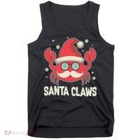 Santa Claw Crab Funny Christmas Tank Top thumb 0