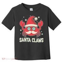 Santa Claw Crab Funny Christmas Toddler T-Shirt thumb 0