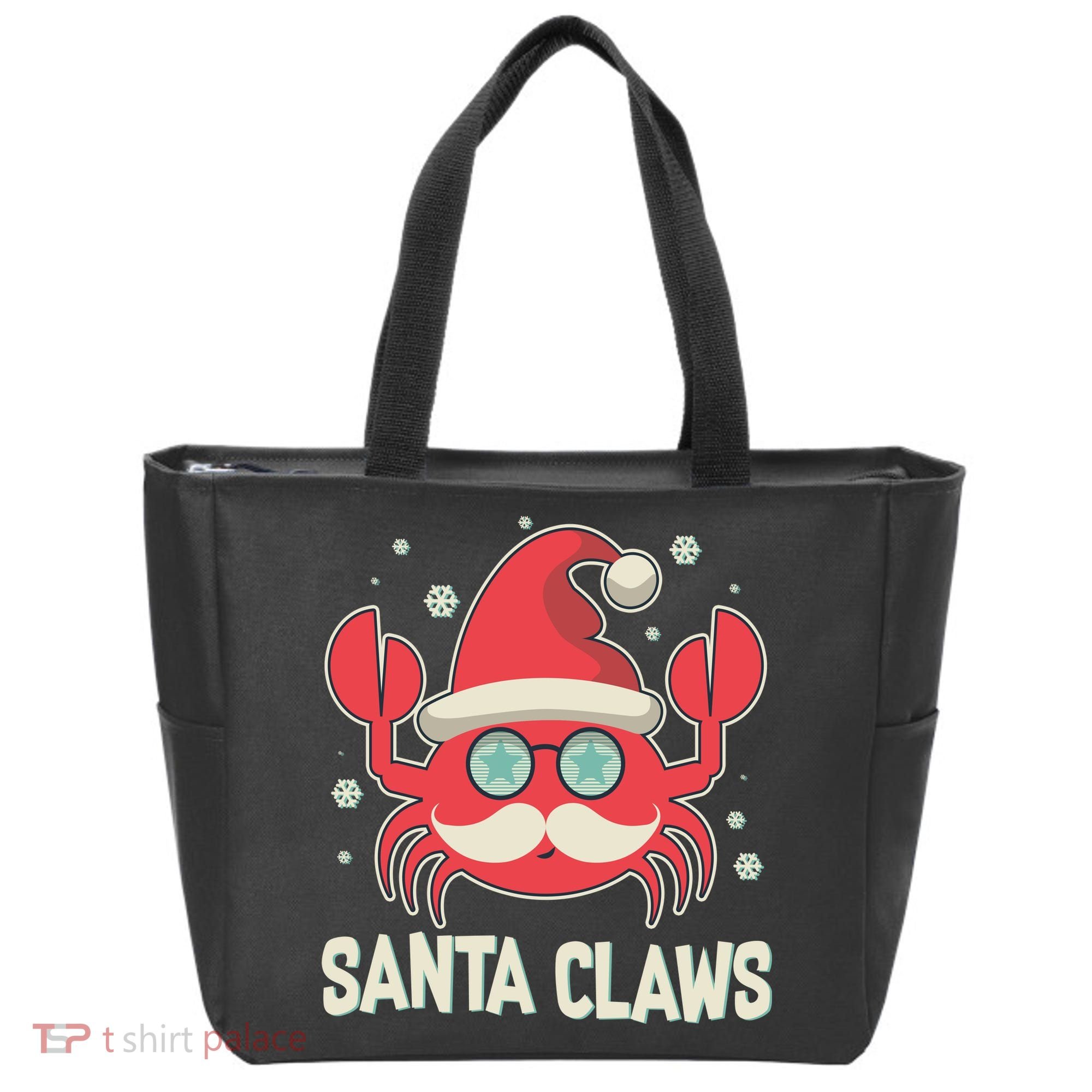 Santa Claw Crab Funny Christmas Tote Bag
