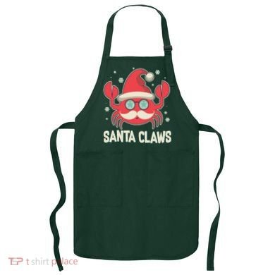 Santa Claw Crab Funny Christmas Apron