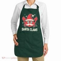 Santa Claw Crab Funny Christmas Apron thumb 2