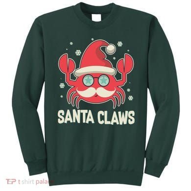 Santa Claw Crab Funny Christmas Sweatshirt