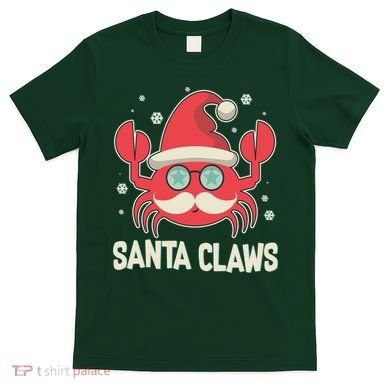 Santa Claw Crab Funny Christmas T-Shirt