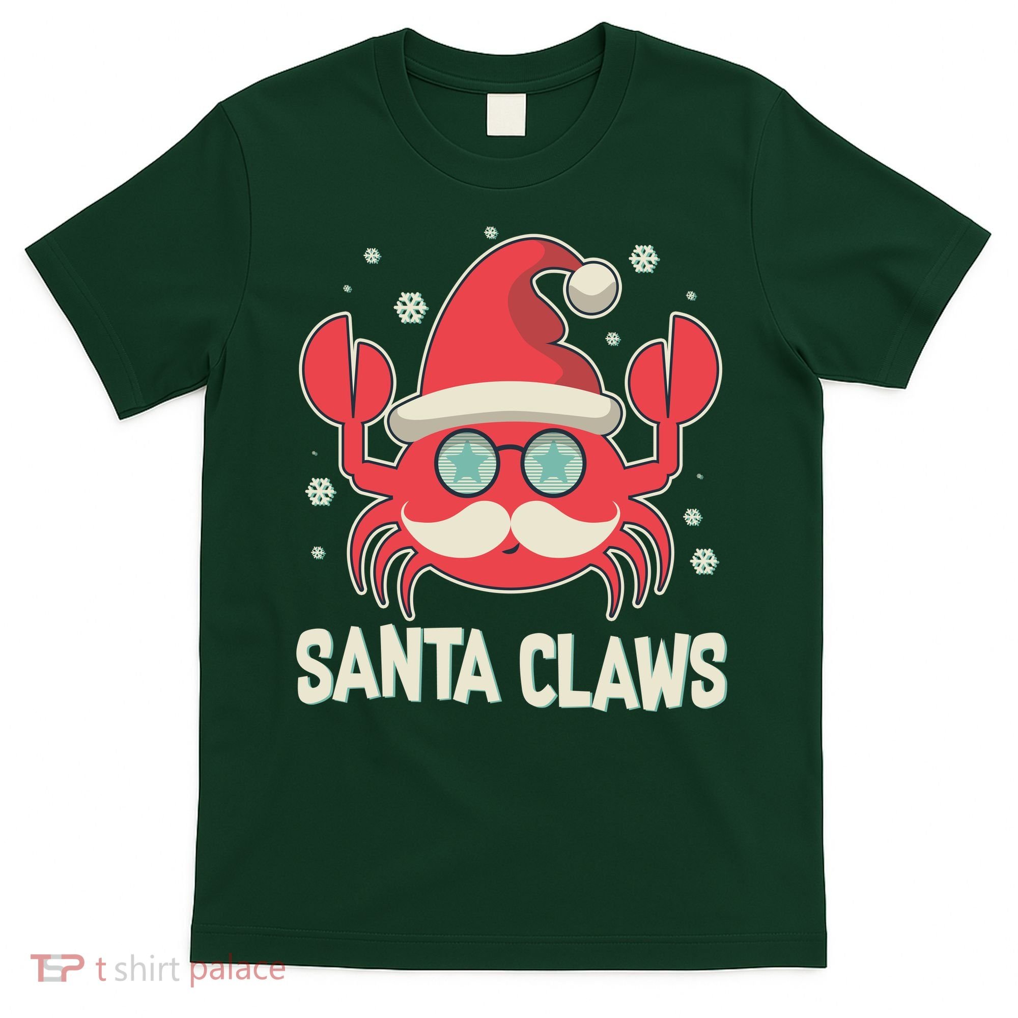 Santa Claw Crab Funny Christmas T-Shirt