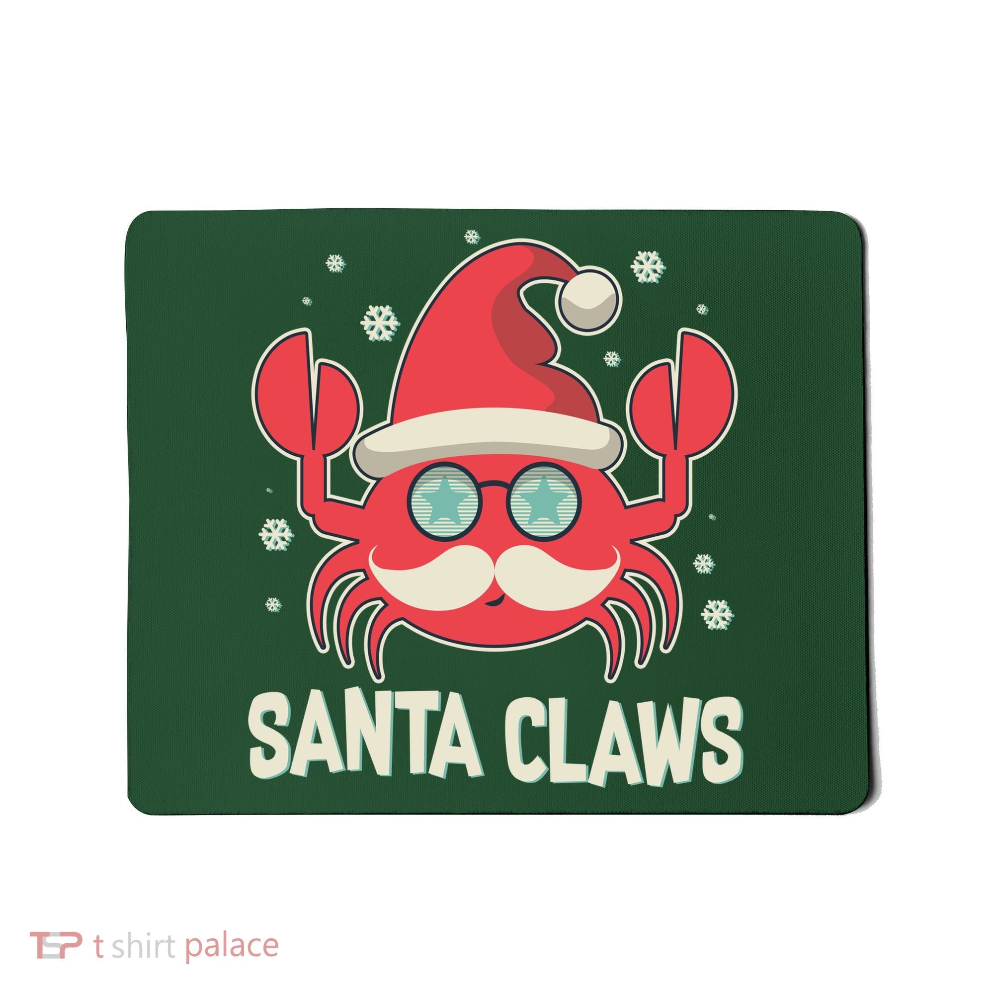 Santa Claw Crab Funny Christmas Mousepad