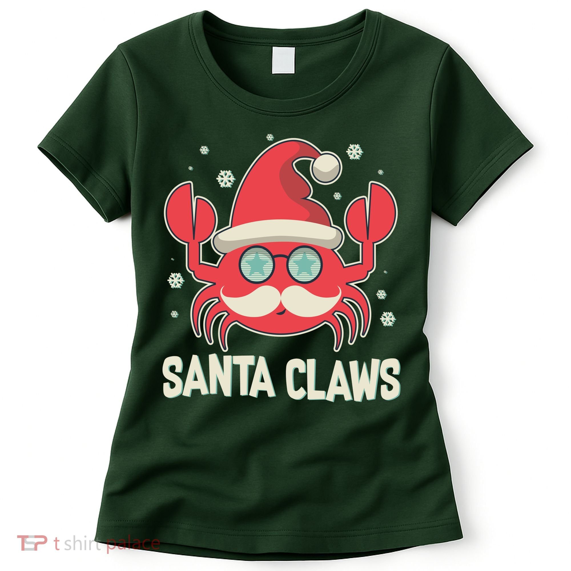 Santa Claw Crab Funny Christmas Women's T-Shirt