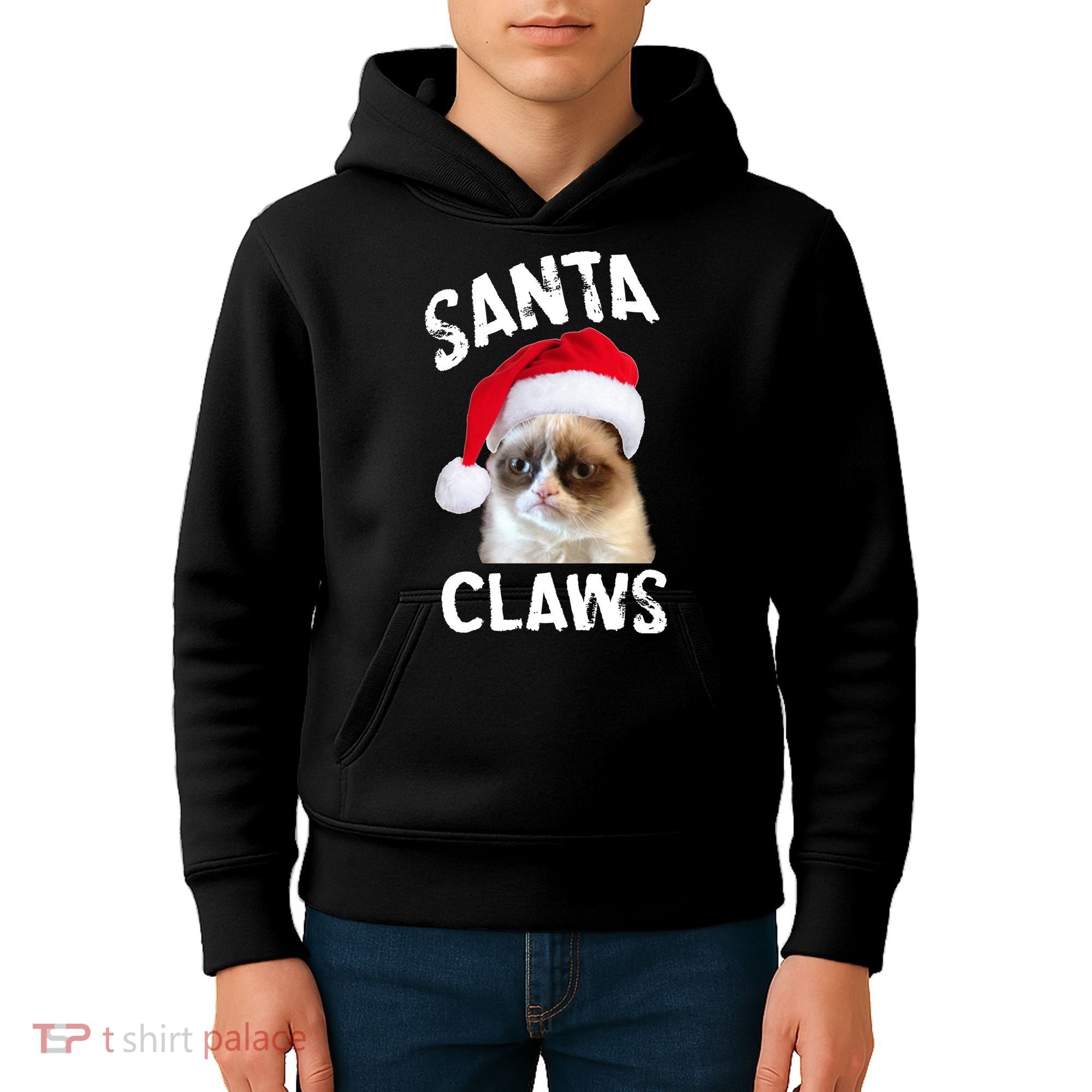 Santa Claws Kids Hoodie