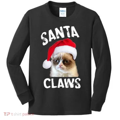 Santa Claws Kids Long Sleeve Shirt