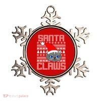 Santa Claws Cat Ugly Christmas Sweater Design Ornament thumb 0