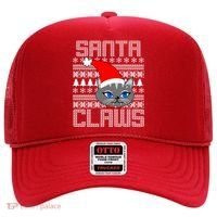 Santa Claws Cat Ugly Christmas Sweater Design Hat thumb 0
