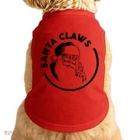 Santa Claws Drinking Funny Christmas Doggie Tank thumb 0