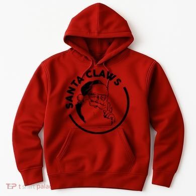 Santa Claws Drinking Funny Christmas Hoodie