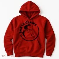 Santa Claws Drinking Funny Christmas Hoodie thumb 0
