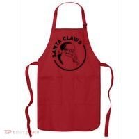 Santa Claws Drinking Funny Christmas Apron thumb 0