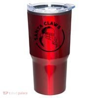 Santa Claws Drinking Funny Christmas Tumbler thumb 0