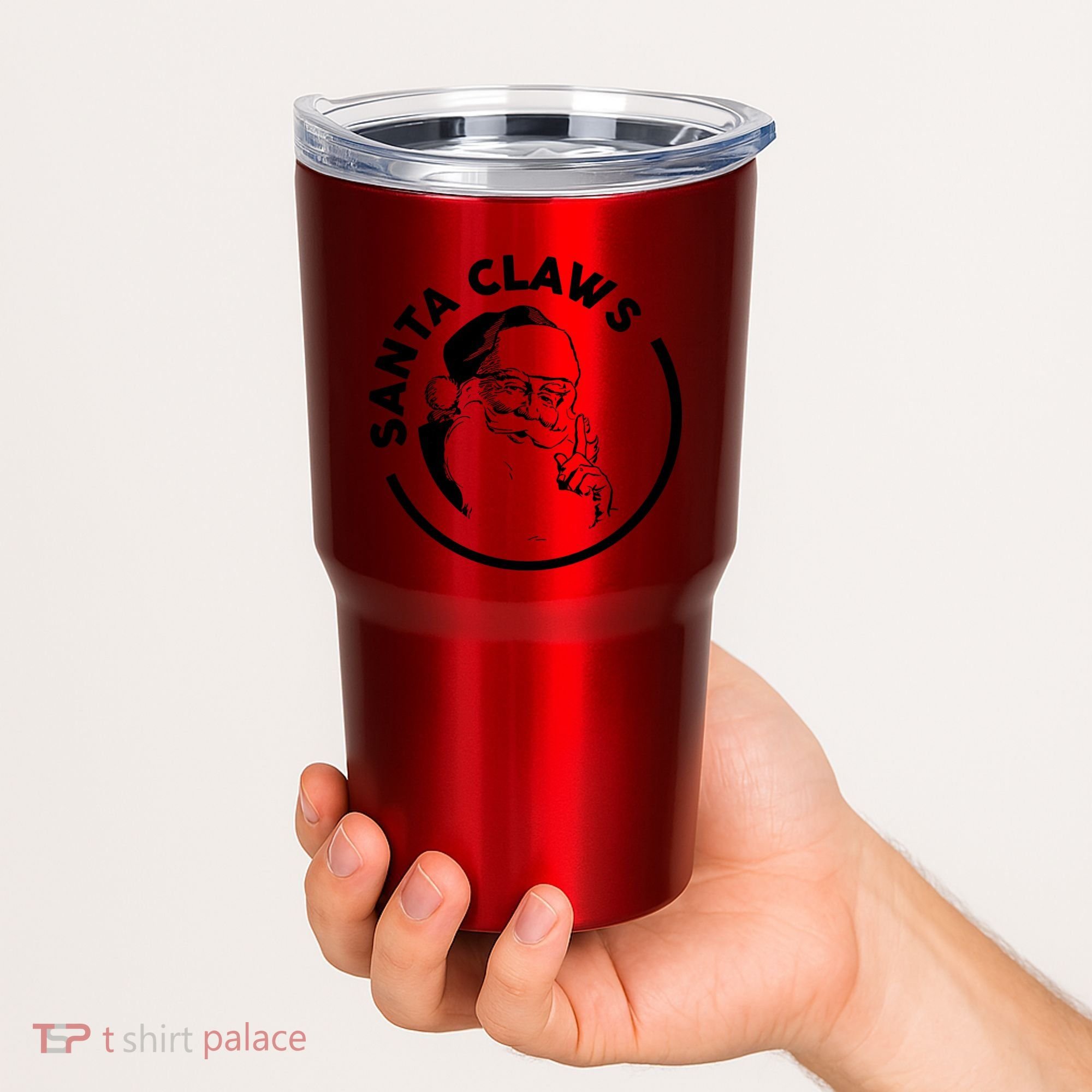 Santa Claws Drinking Funny Christmas Tumbler