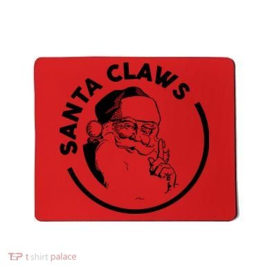 Santa Claws Drinking Funny Christmas Mousepad