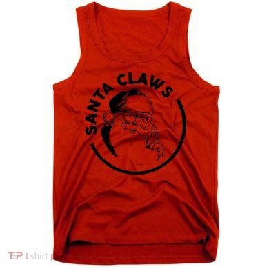 Santa Claws Drinking Funny Christmas Tank Top