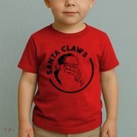 Santa Claws Drinking Funny Christmas Toddler T-Shirt thumb 2