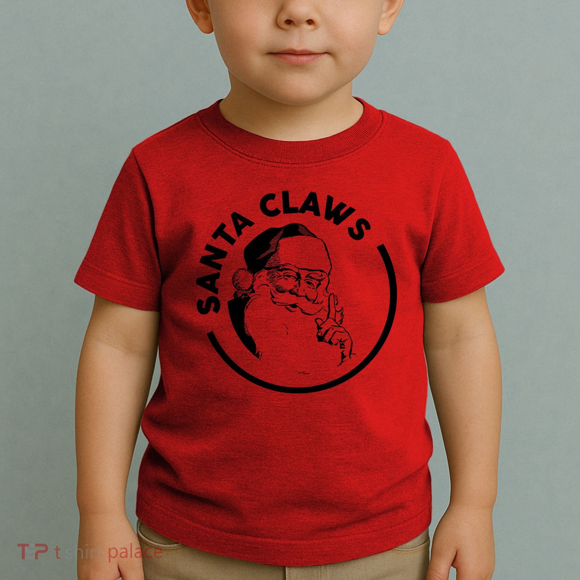 Santa Claws Drinking Funny Christmas Toddler T-Shirt
