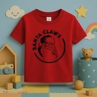 Santa Claws Drinking Funny Christmas Toddler T-Shirt thumb 3
