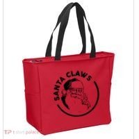 Santa Claws Drinking Funny Christmas Tote Bag thumb 2