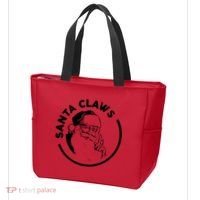 Santa Claws Drinking Funny Christmas Tote Bag thumb 3