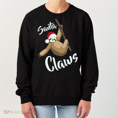 Santa Claws Sloth Christmas Women's Sweatshirt