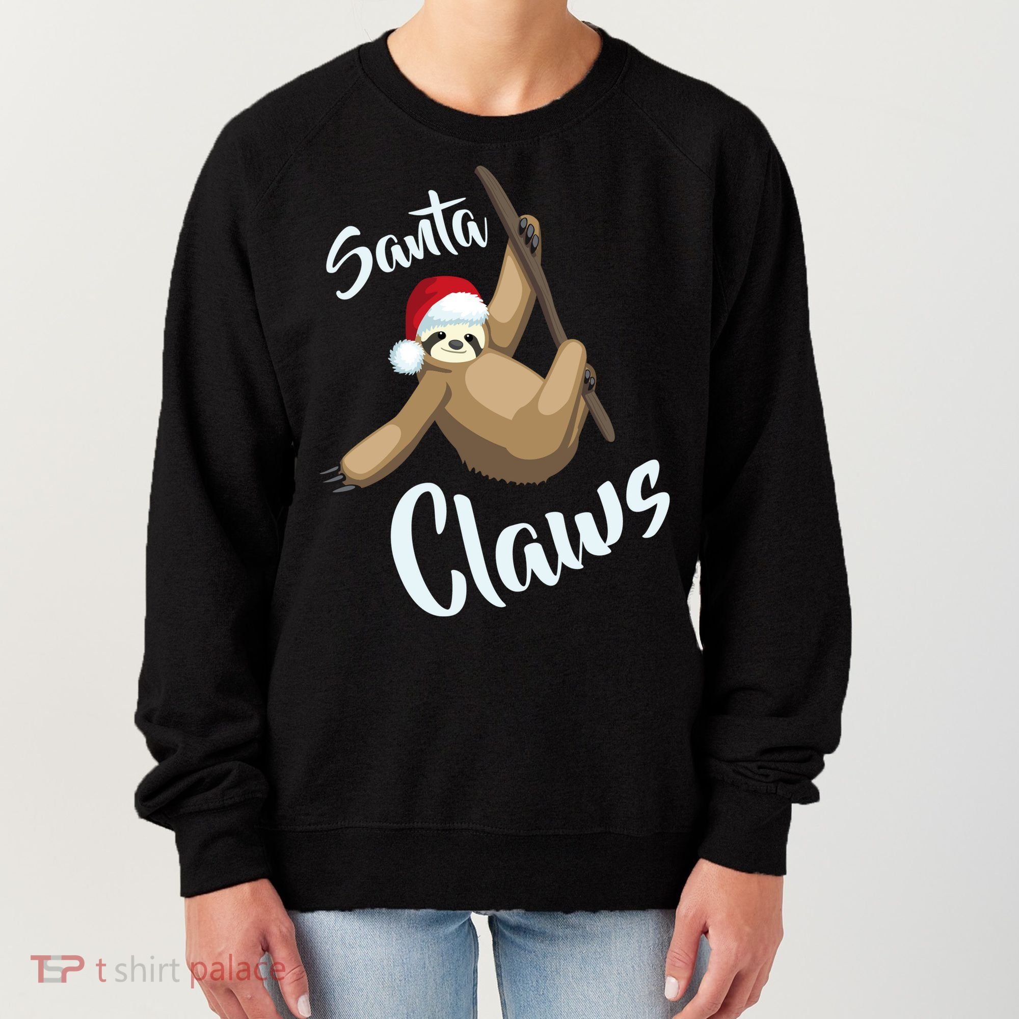 Santa Claws Sloth Christmas Women's Sweatshirt