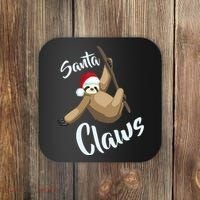 Santa Claws Sloth Christmas Coaster thumb 0