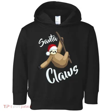 Santa Claws Sloth Christmas Toddler Hoodie