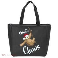 Santa Claws Sloth Christmas Tote Bag thumb 0