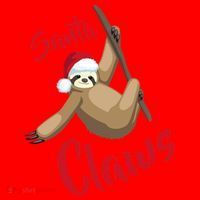 Santa Claws Sloth Christmas Santa Hat thumb 1