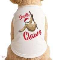 Santa Claws Sloth Christmas Doggie Tank thumb 0
