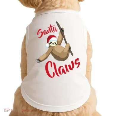 Santa Claws Sloth Christmas Doggie Tank