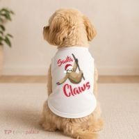 Santa Claws Sloth Christmas Doggie Tank thumb 2
