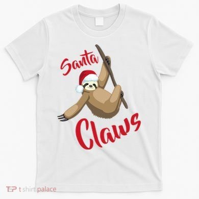 Santa Claws Sloth Christmas T-Shirt