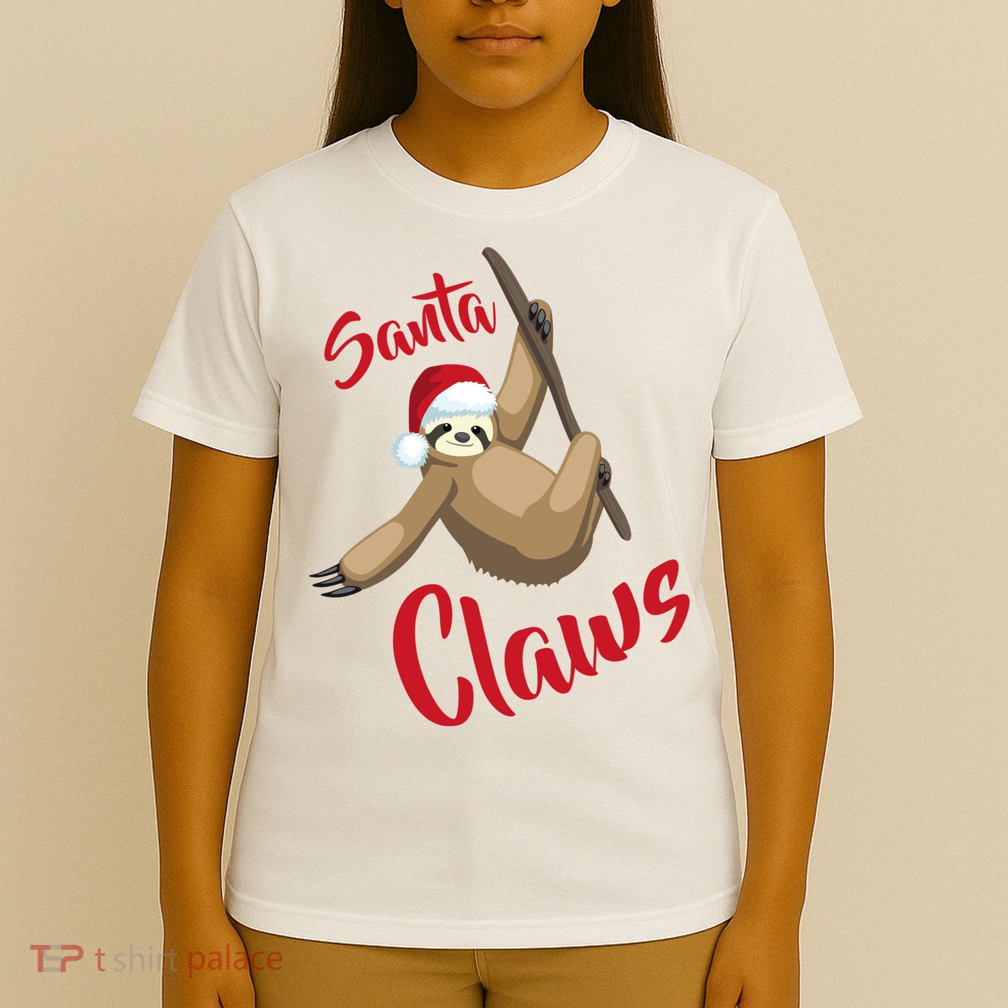 Santa Claws Sloth Christmas T-Shirt