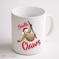 Santa Claws Sloth Christmas Coffee Mug thumb 1