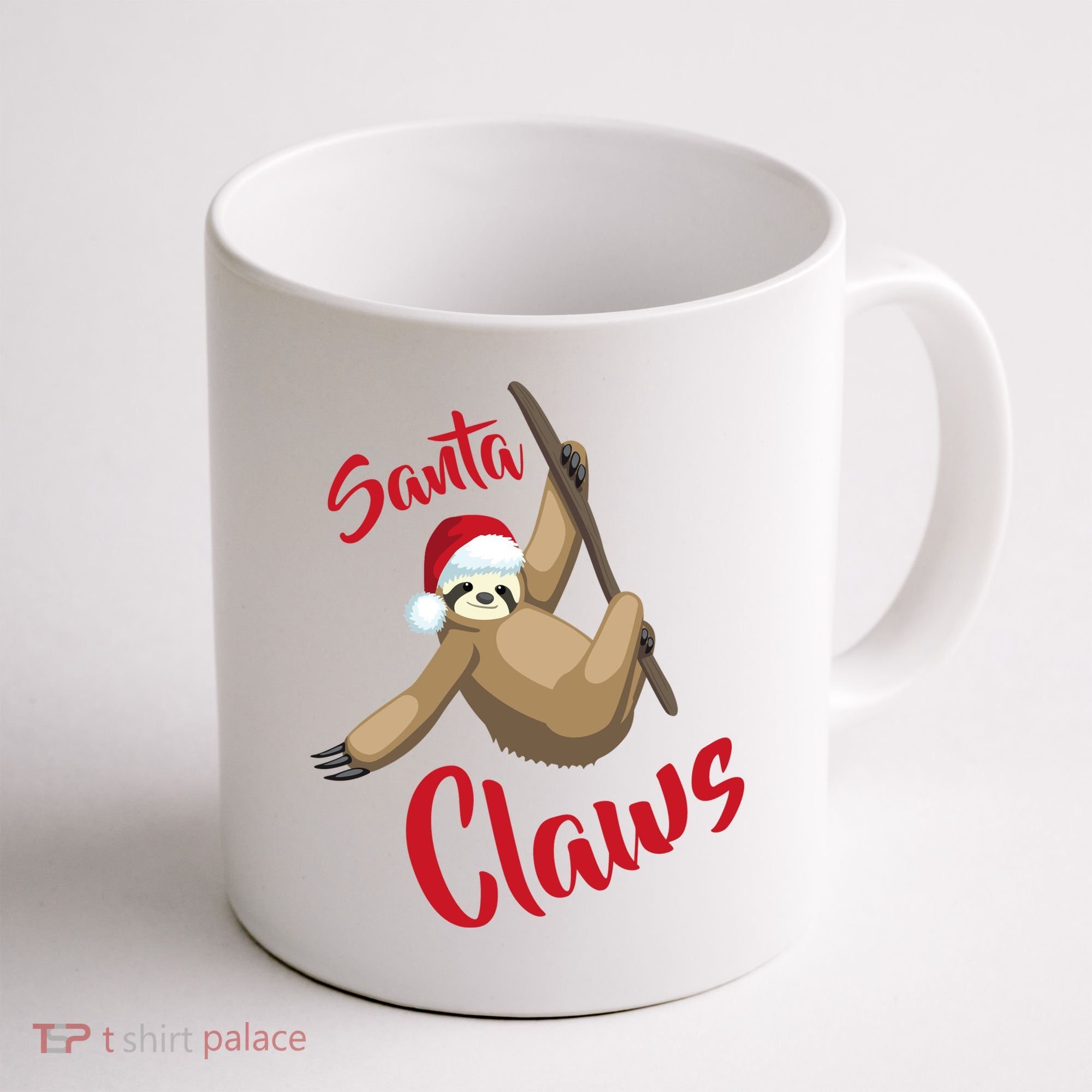 Santa Claws Sloth Christmas Coffee Mug