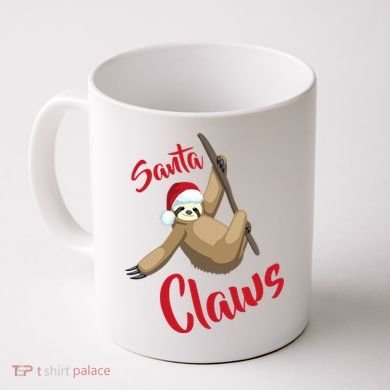 Santa Claws Sloth Christmas Coffee Mug