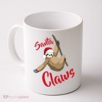 Santa Claws Sloth Christmas Coffee Mug thumb 0