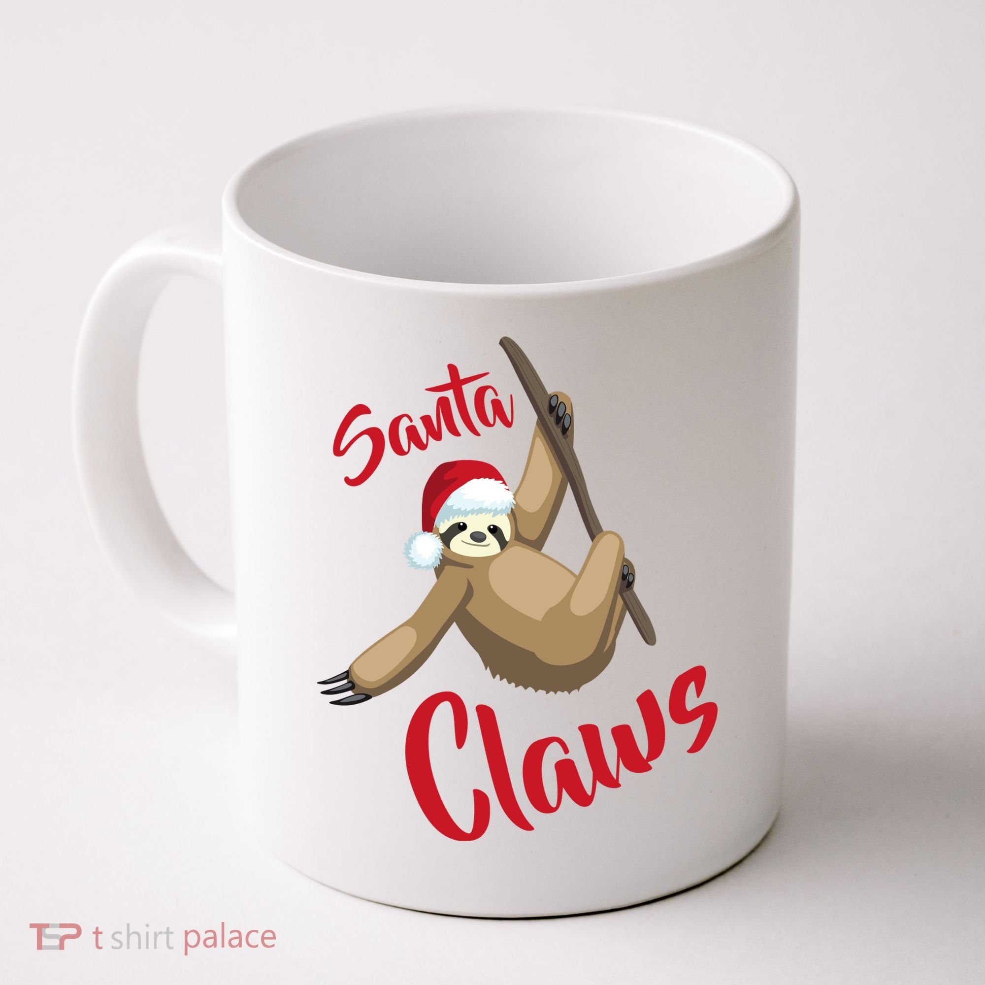 Santa Claws Sloth Christmas Coffee Mug
