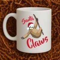 Santa Claws Sloth Christmas Coffee Mug thumb 2