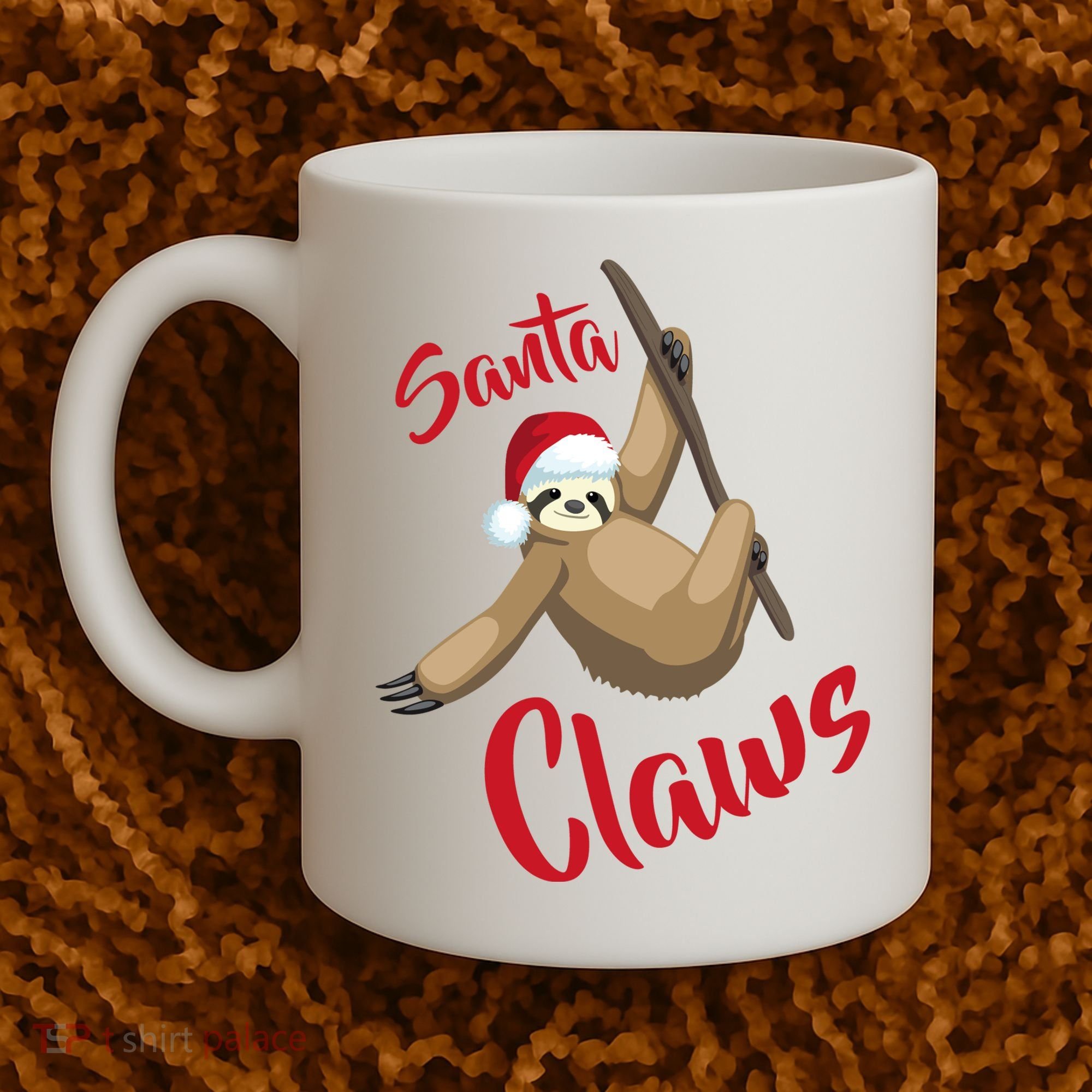 Santa Claws Sloth Christmas Coffee Mug
