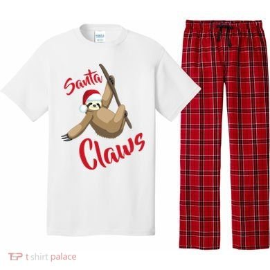 Santa Claws Sloth Christmas Pajama Set