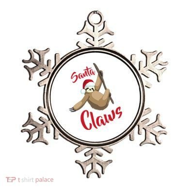 Santa Claws Sloth Christmas Ornament