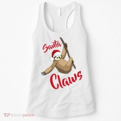 Santa Claws Sloth Christmas Women's Tank Top