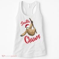 Santa Claws Sloth Christmas Women's Tank Top thumb 0
